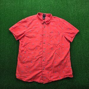 The North Face‎ Shirt Mens XL Red Button Up Short Sleeve Hiking Summer Casual